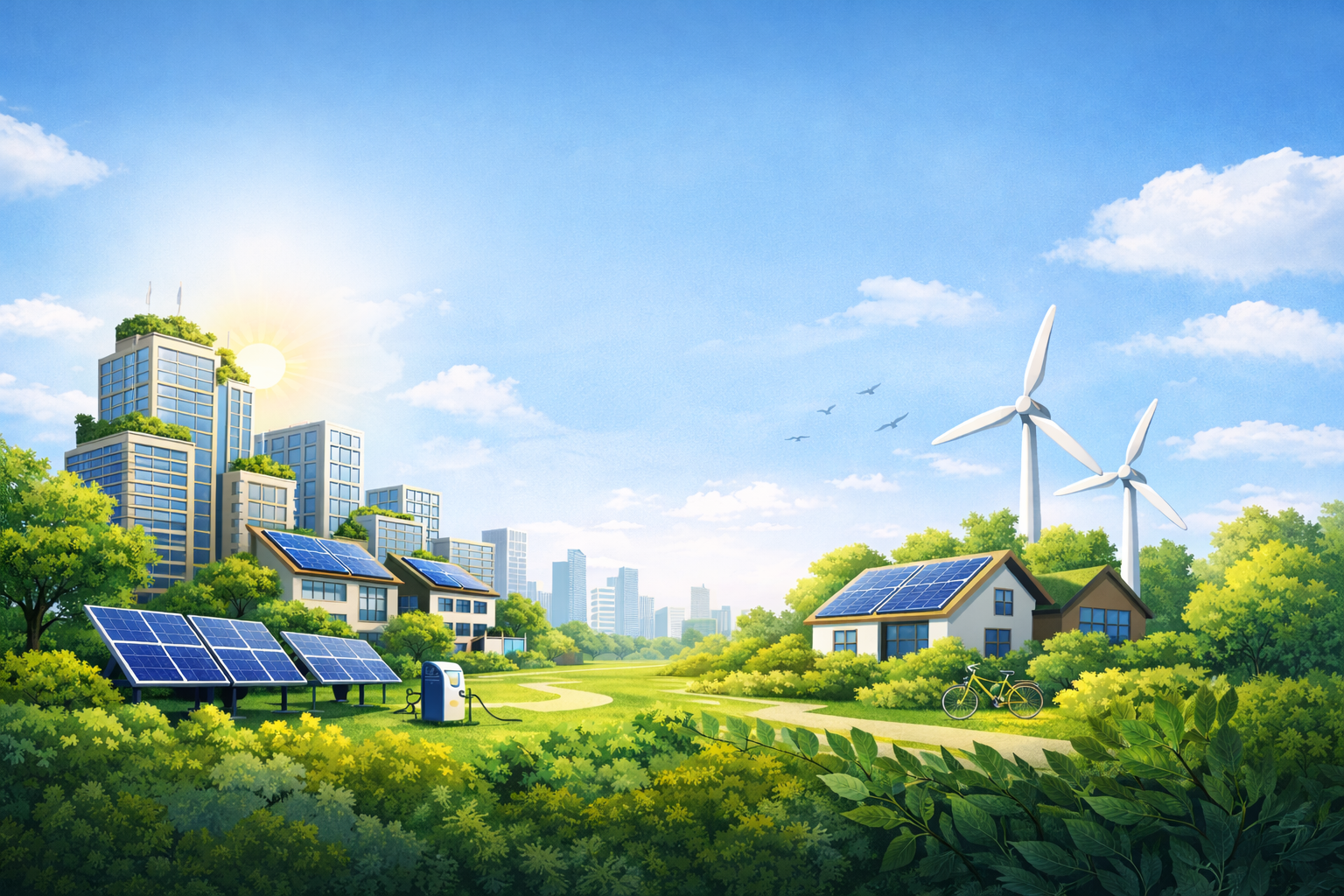 Infraestructura urbana en proyecto residencial sustentable.